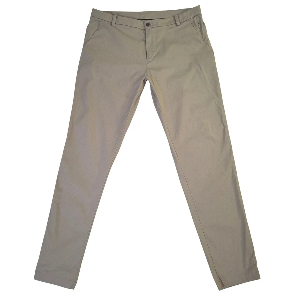 Lululemon Commission Pant Classic Fit Men's 36x33 Tan Khaki Technical Chino